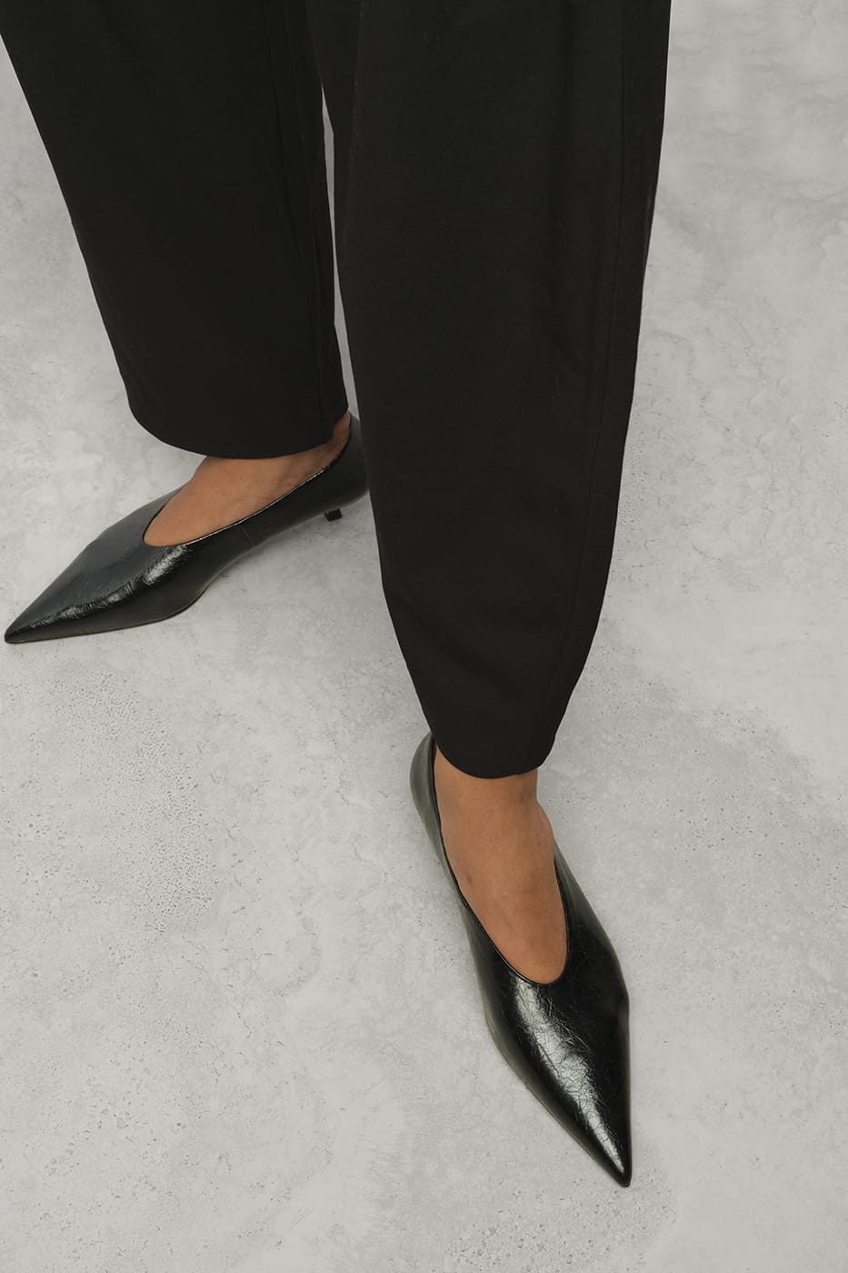 Lani Pump Black Crinkle