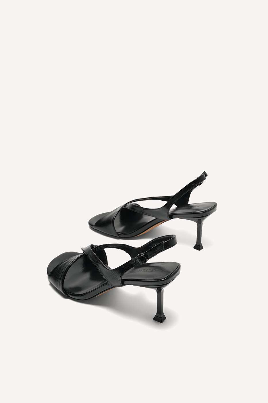 Alda Heel Black Crinkle