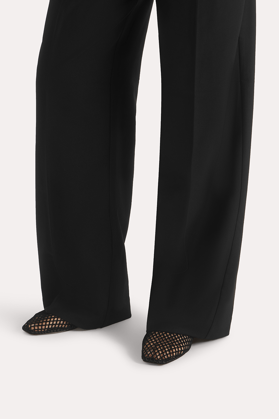 Lou Perforated Flat Black Suede
