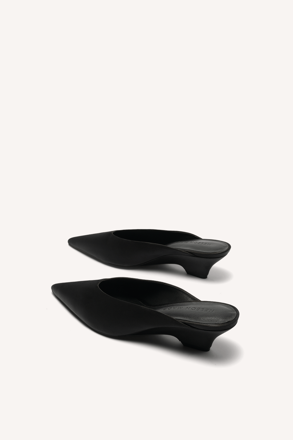Mina Mule Black Satin