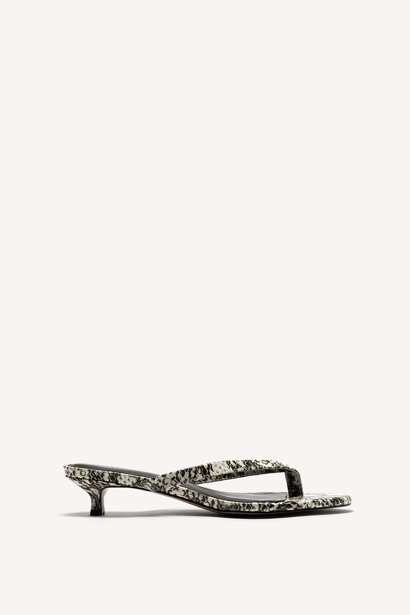 Sonni Kitten Heel Snake Emboss
