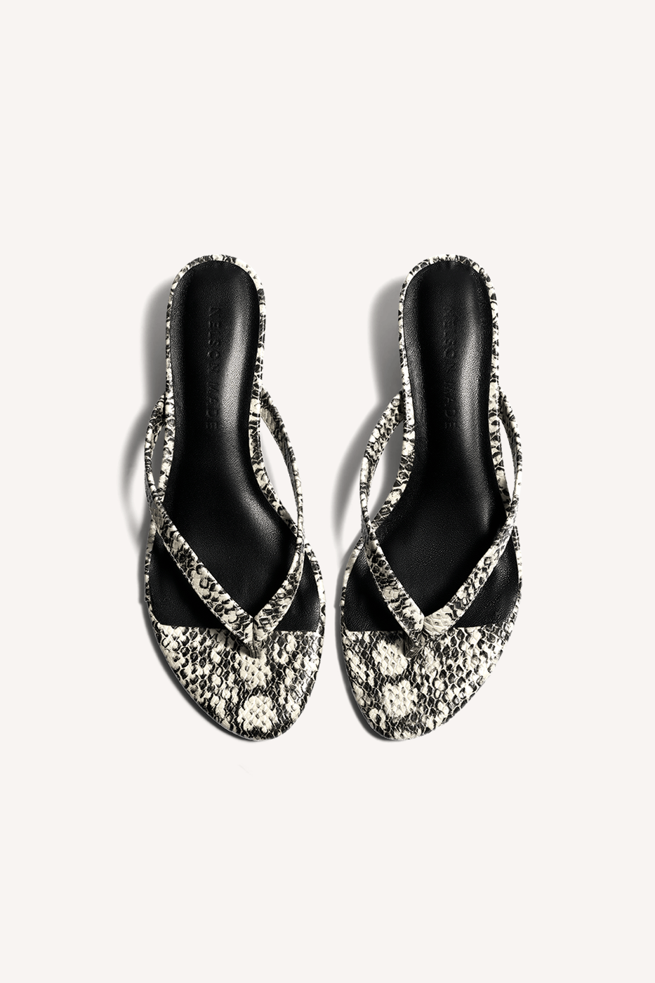 Sonni Kitten Heel Snake Emboss