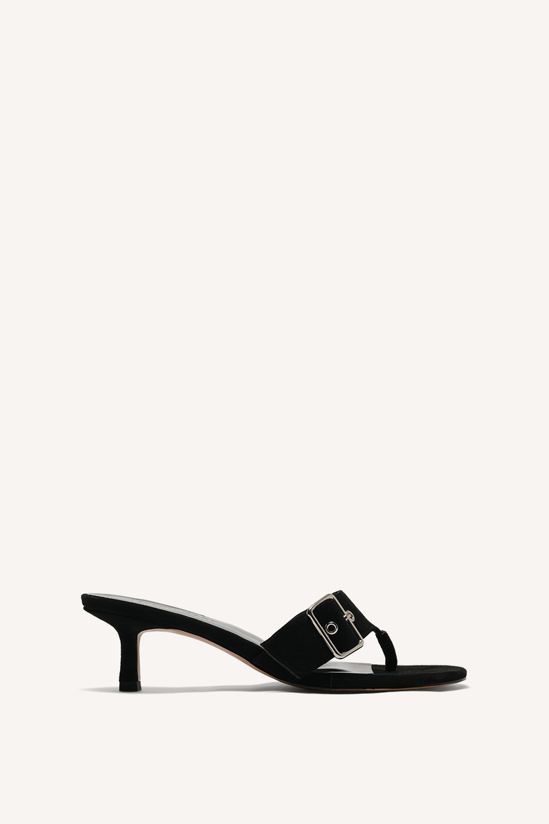 Zaria Kitten Heel Black Suede