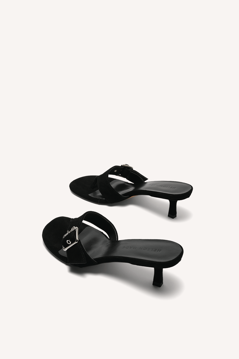 Zaria Kitten Heel Black Suede