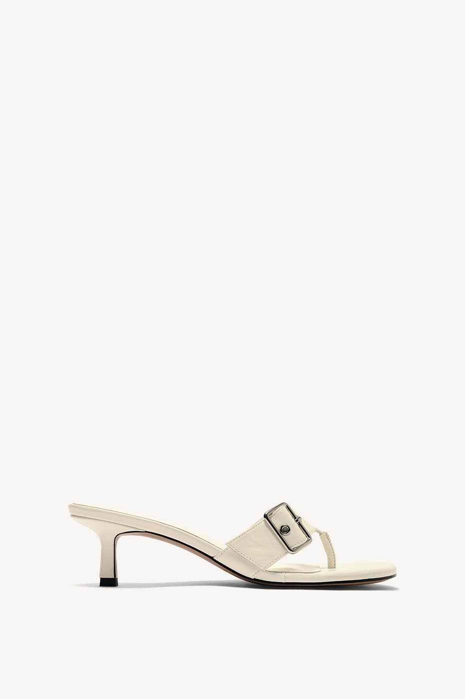 Zaria Kitten Heel Ecru Crinkle