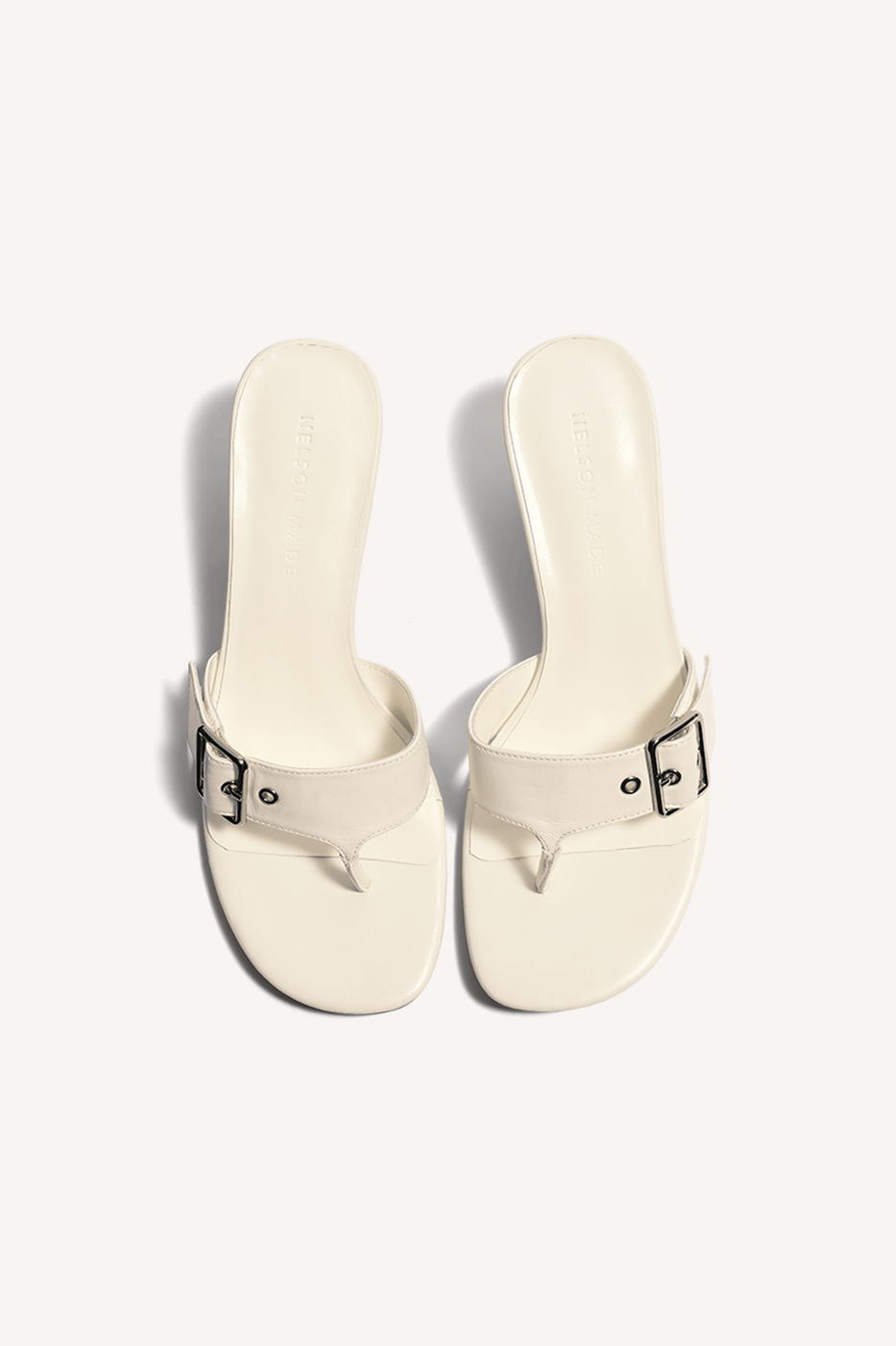 Zaria Kitten Heel Ecru Crinkle
