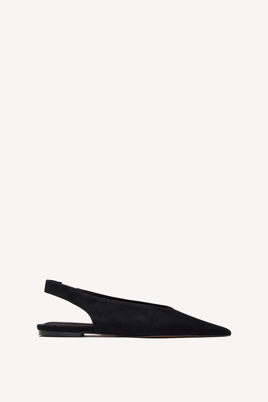 Mira Flat Black Suede