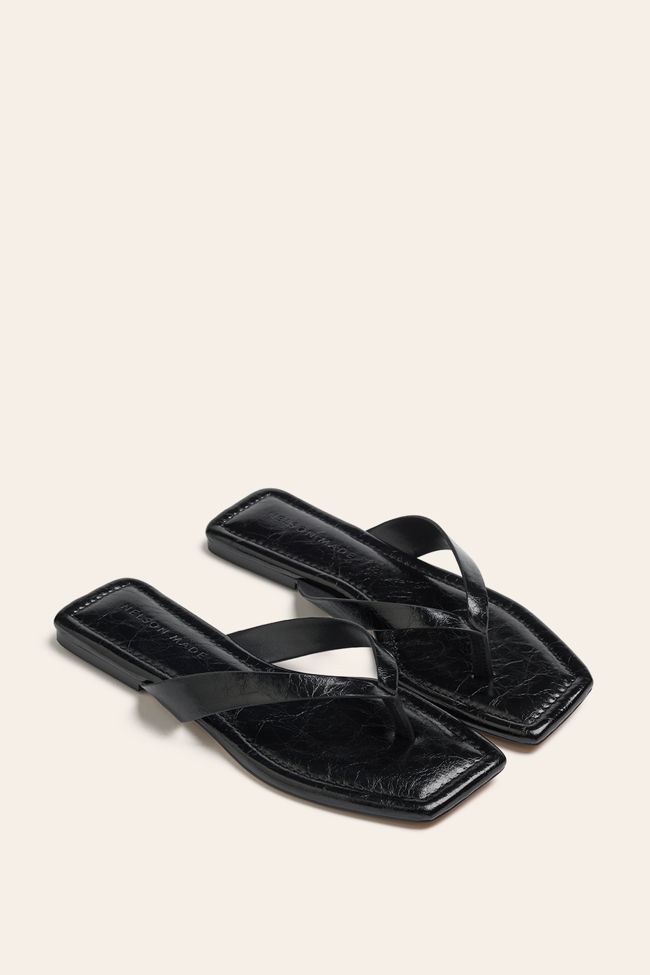 Ida Slide Black Crinkle