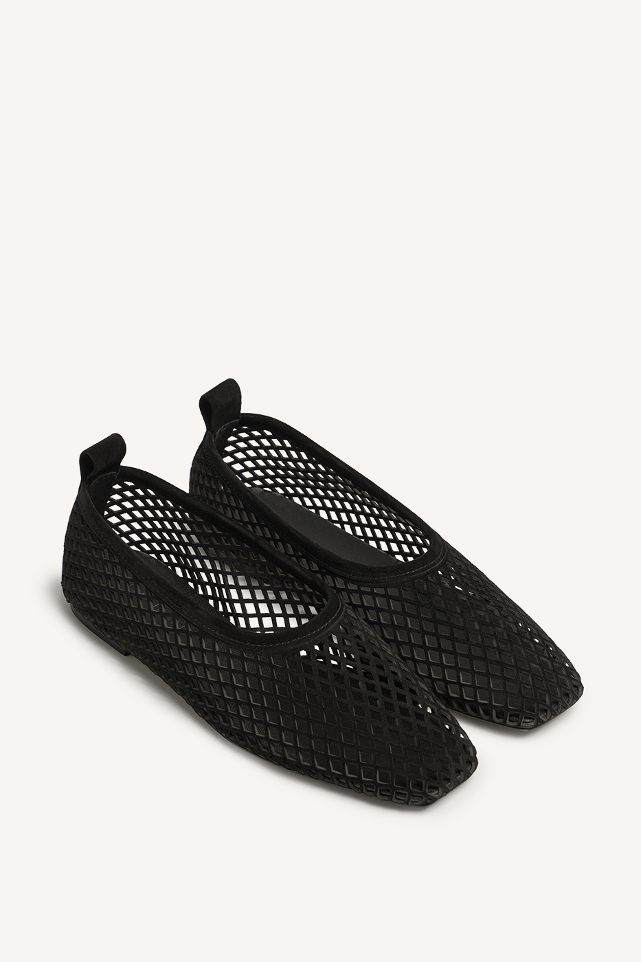 Lou Perforated Flat Black Suede